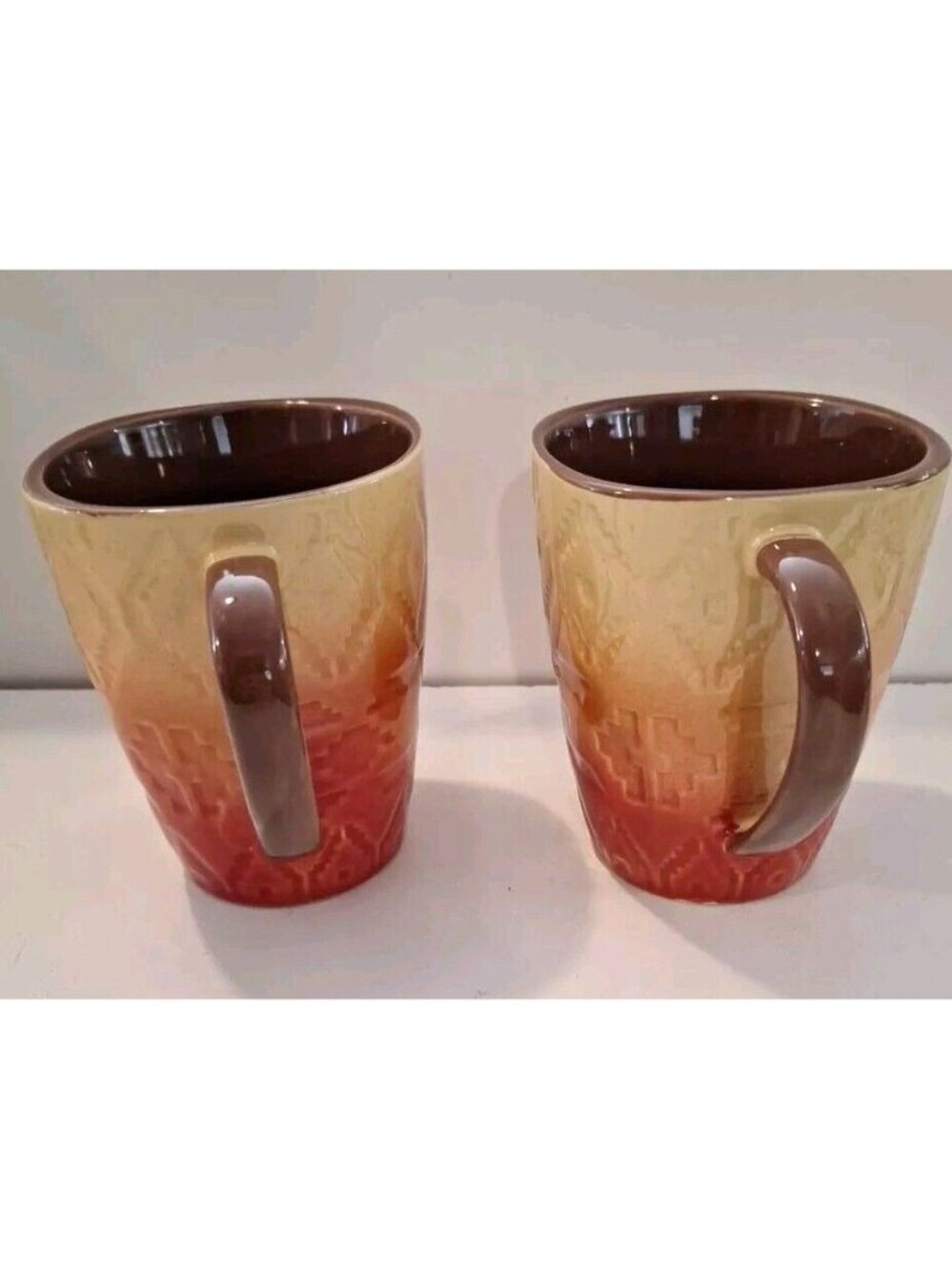 Fall Ombre Mug Red Yellow Brown Orange Better Homes Gardens Lot Autumn Southwest - Picture 3 of 14